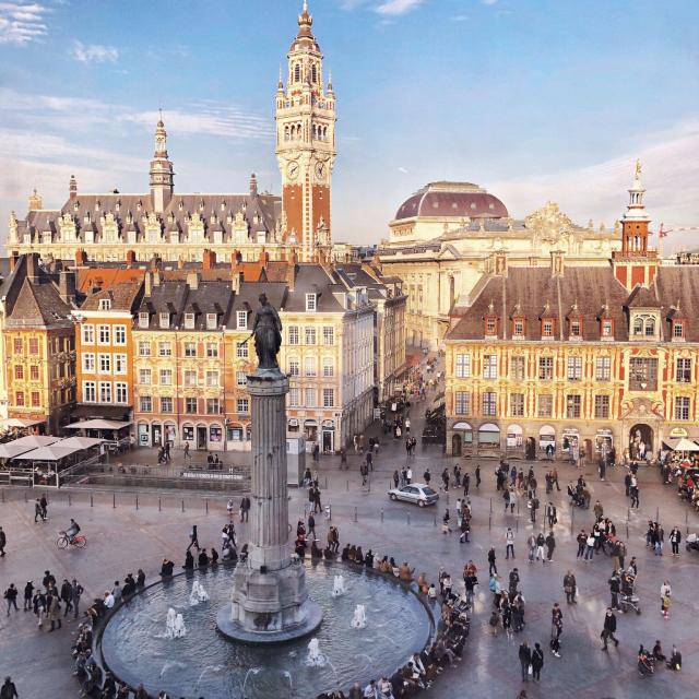 Blick auf die Grande Place in Lille, Nordfrankreich. Copyright: CRTC Hauts-de-France Stéphanie Gheearerteearert