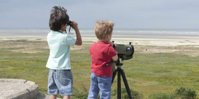 Saint Quentin En Tourmont Observation Des Oiseaux Par Les Enfants Au Domaine Du Marquenterre Crt Hauts De France Benjamin Teissedre