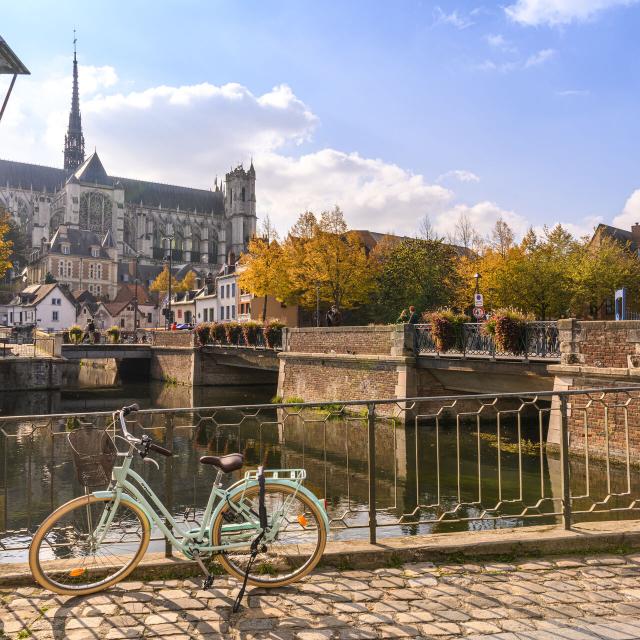 Amiens _ Cathédrale Notre-Dame _ Vue sur la Cathédrale depuis le quartier Saint-Leu © CRTC Hauts-de-France - Stéphane Bouilland