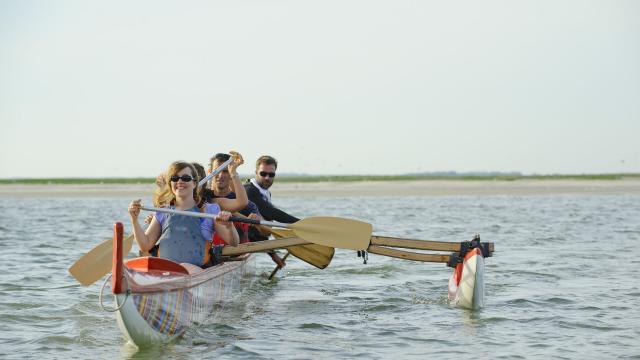 Saint Valery sur Somme_ Pirogue de mer avec Mathieu Cornu ©CRTC Hauts-de-France - Vincent Colin