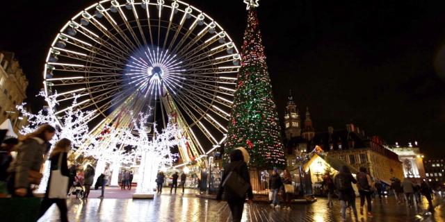 Riesenrad auf dem Weihnachtsmarkt von Lille, Nordfrankreich. Copyright: CRTC Hauts-de-France - Benoit Guilleux