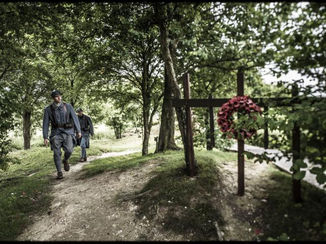 Nordfrankreich, Somme, Ovilliers-La-Boisselle, Commémorations autour du Lochnagar Crater