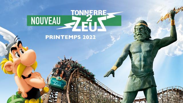 Attraction Tonnerre 2 Zeus au Parc Astérix ©Parc Asterix