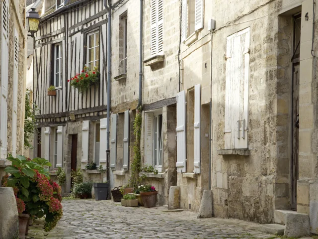 Senlis, ruelle fleurie